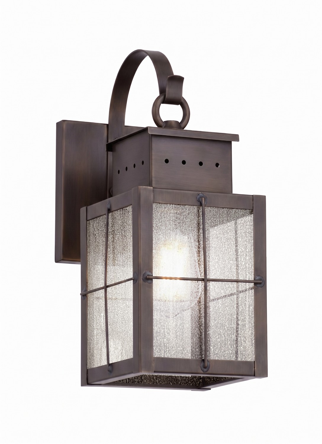 One Light Wall Sconce by Innovations - Norfield Collection, Dark Brass Finish - 9431P-H-DB-SDY