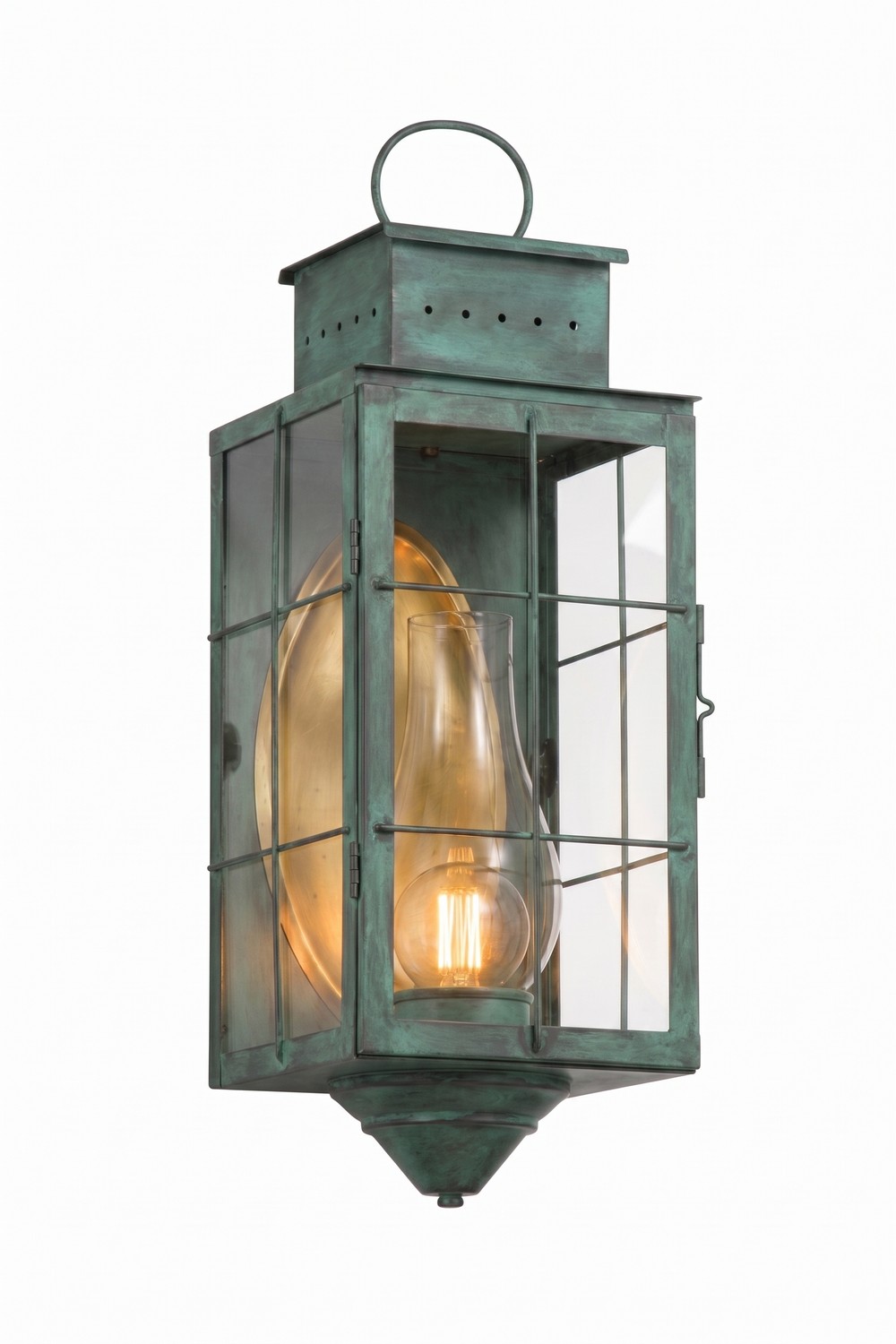 One Light Wall Sconce by Innovations - Norfield Collection, Verde Green Finish - 9461-H-VG-CL-C