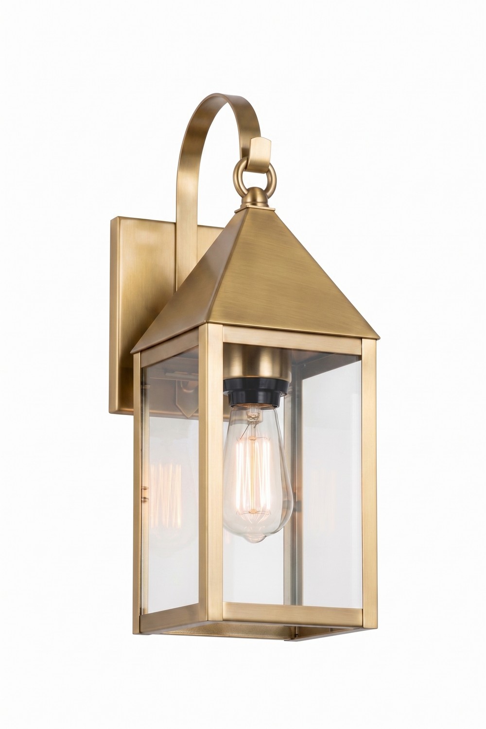 One Light Wall Sconce by Innovations - Ashford Collection, Antique Brass Finish - 9521P-AB-CL