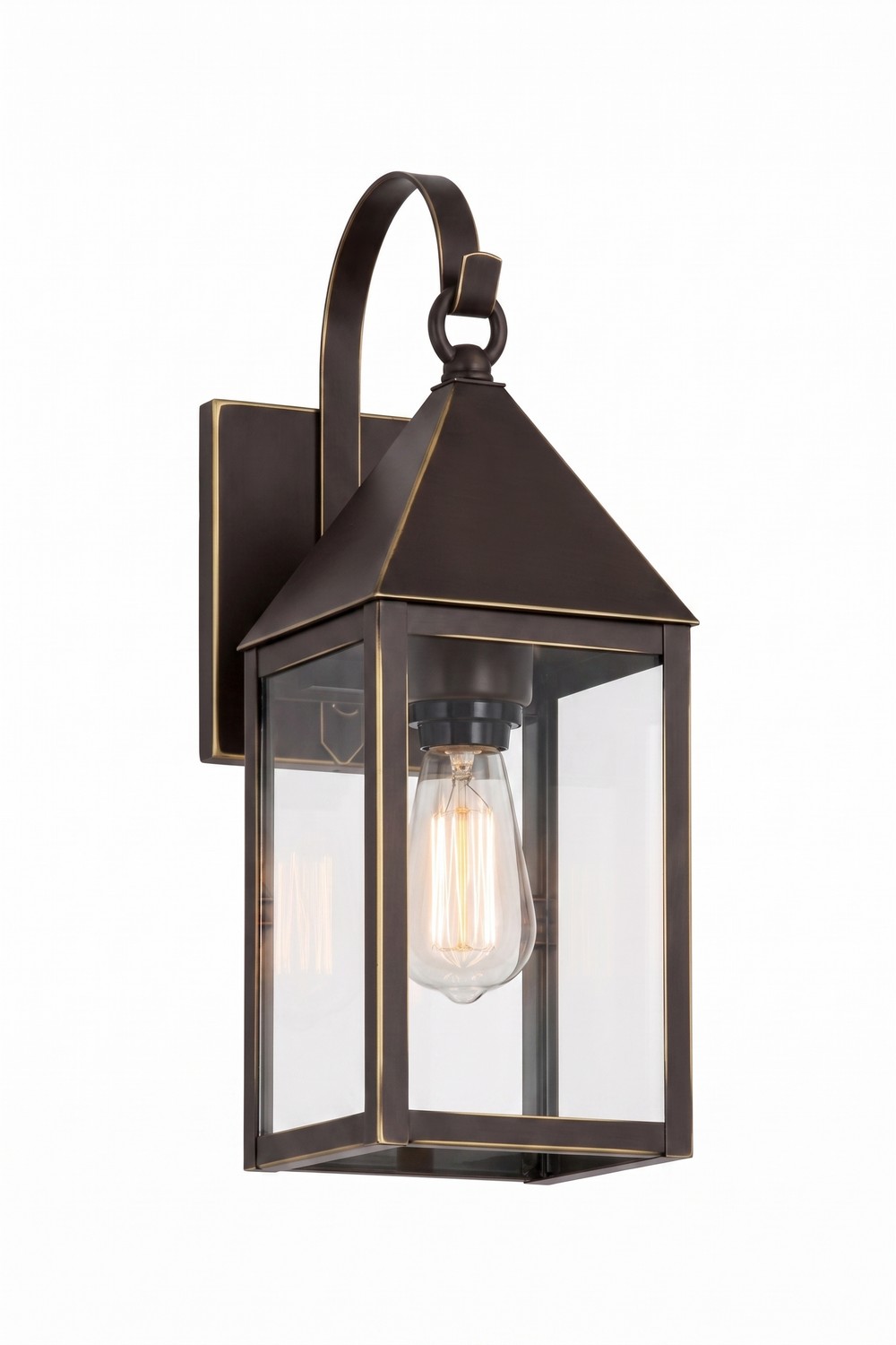 One Light Wall Sconce by Innovations - Ashford Collection, Bronze Finish - 9521P-BZ-CL