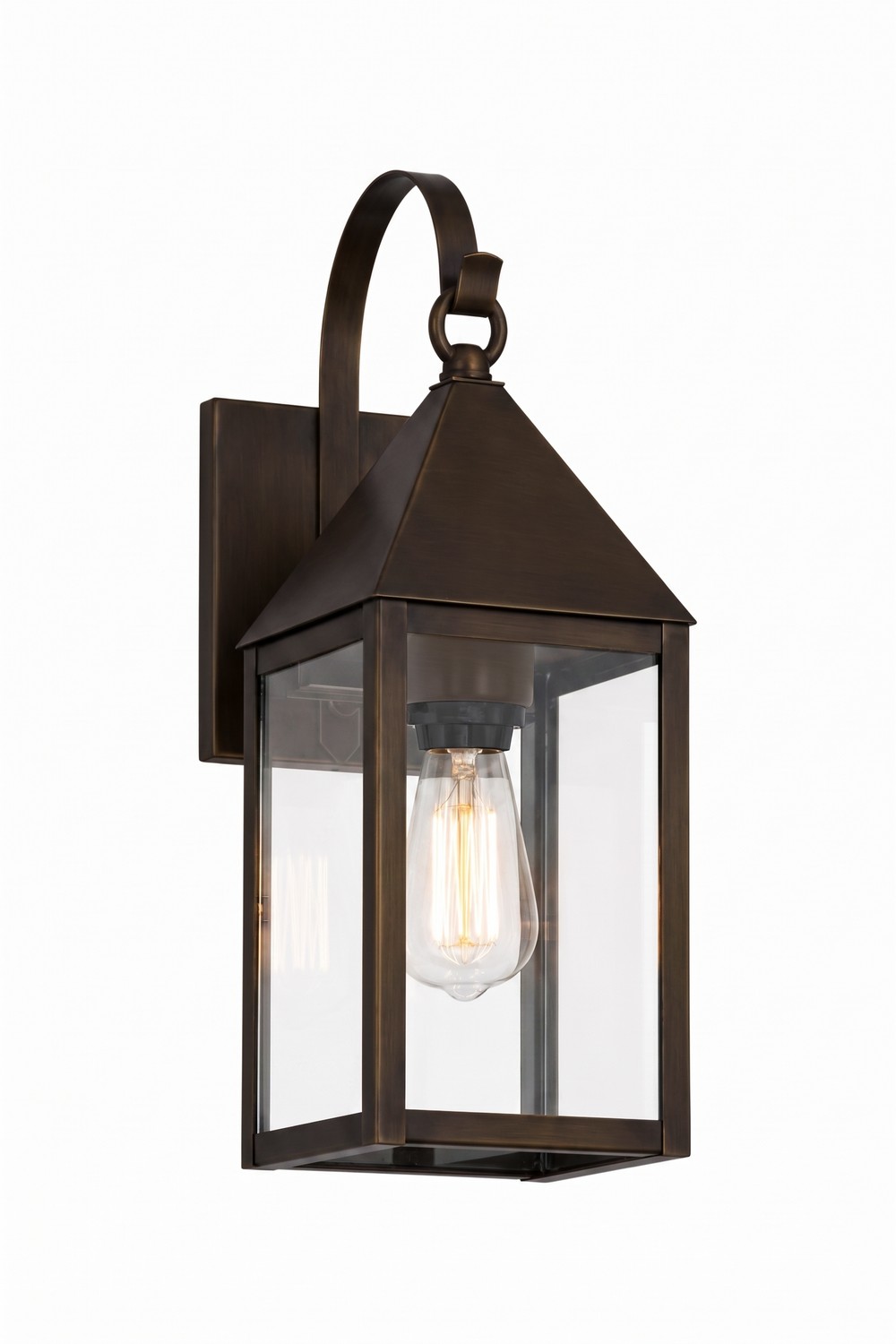 One Light Wall Sconce by Innovations - Ashford Collection, Dark Brass Finish - 9521P-DB-CL