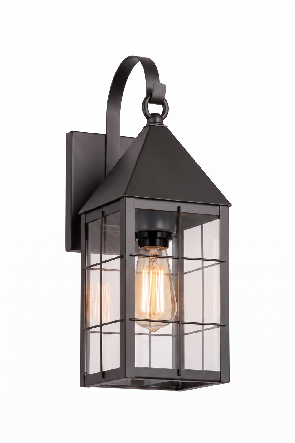 One Light Wall Sconce by Innovations - Ashford Collection, Gunmetal Finish - 9521P-H-GM-CL