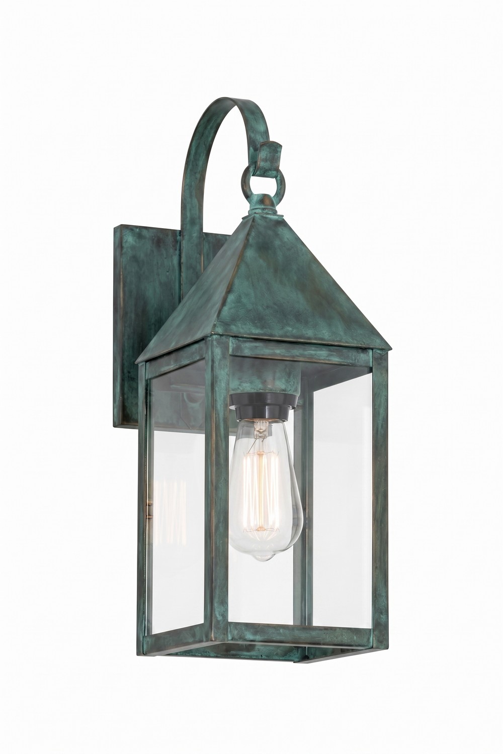One Light Wall Sconce by Innovations - Ashford Collection, Verde Green Finish - 9521P-VG-CL