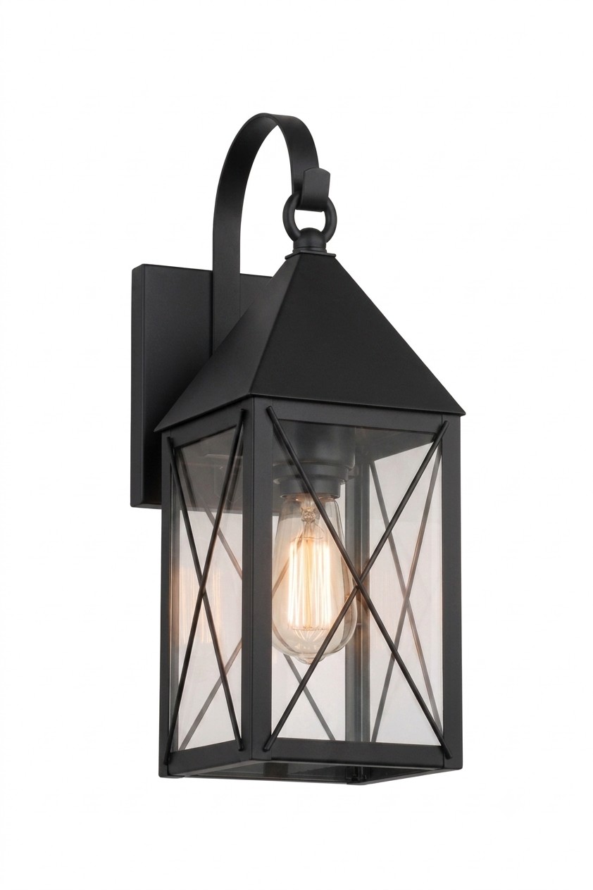 One Light Wall Sconce by Innovations - Ashford Collection, Matte Black Finish - 9521P-X-BK-CL