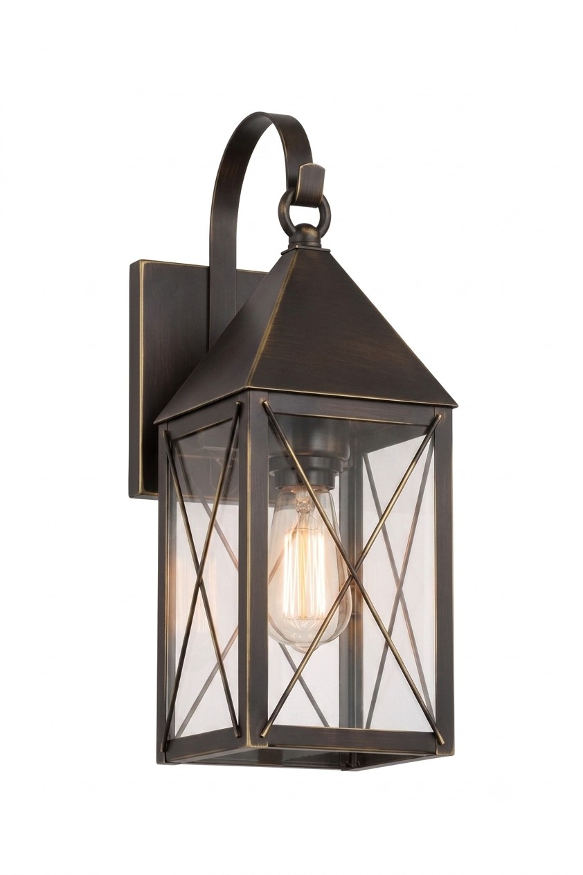 One Light Wall Sconce by Innovations - Ashford Collection, Bronze Finish - 9521P-X-BZ-CL