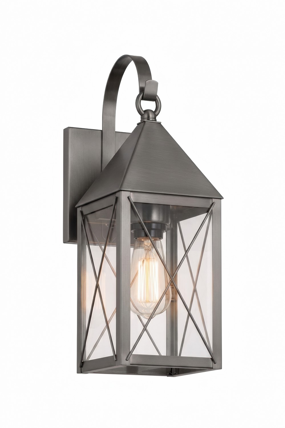One Light Wall Sconce by Innovations - Ashford Collection, Gunmetal Finish - 9521P-X-GM-CL