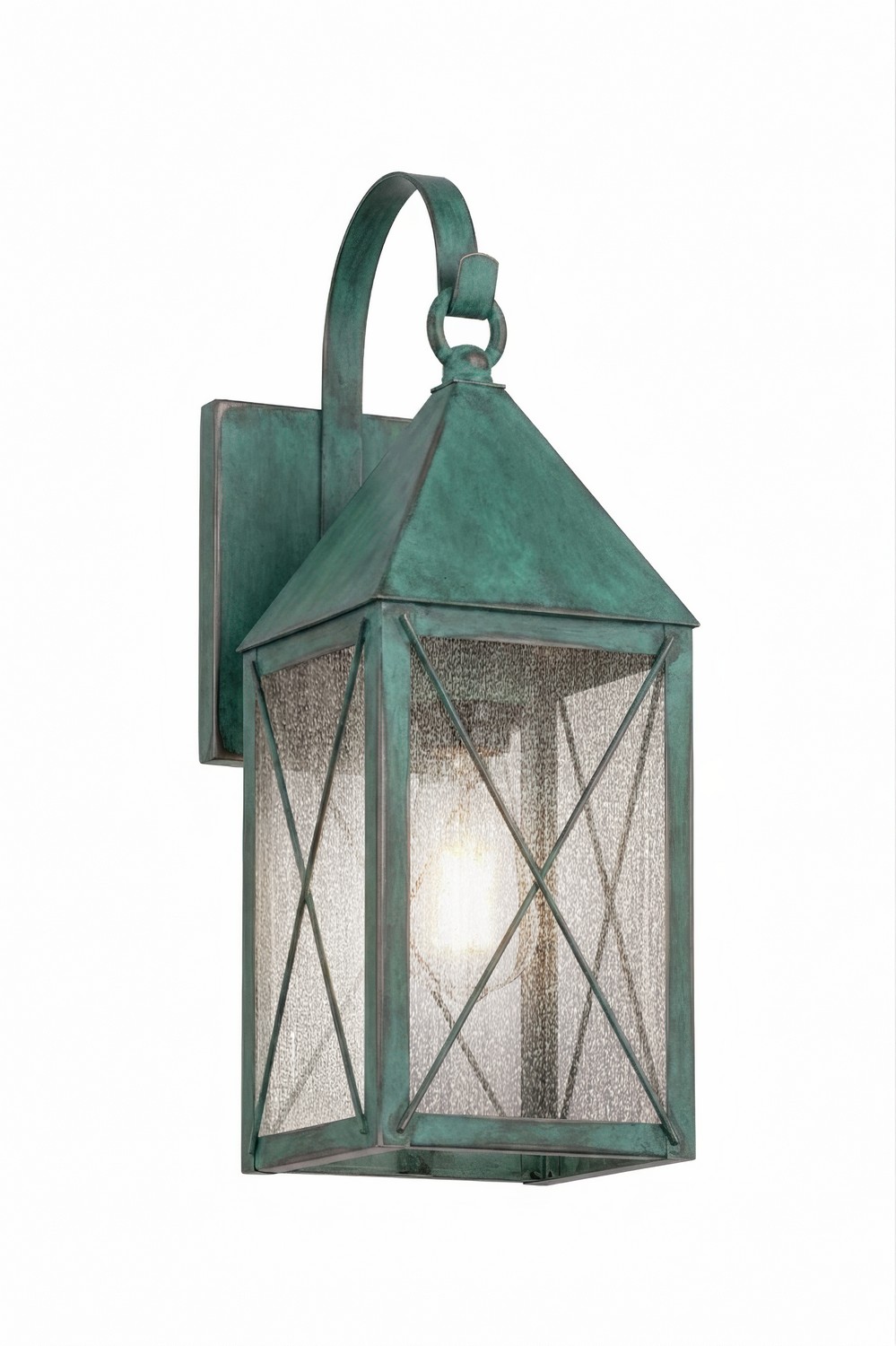 One Light Wall Sconce by Innovations - Ashford Collection, Verde Green Finish - 9521P-X-VG-SDY