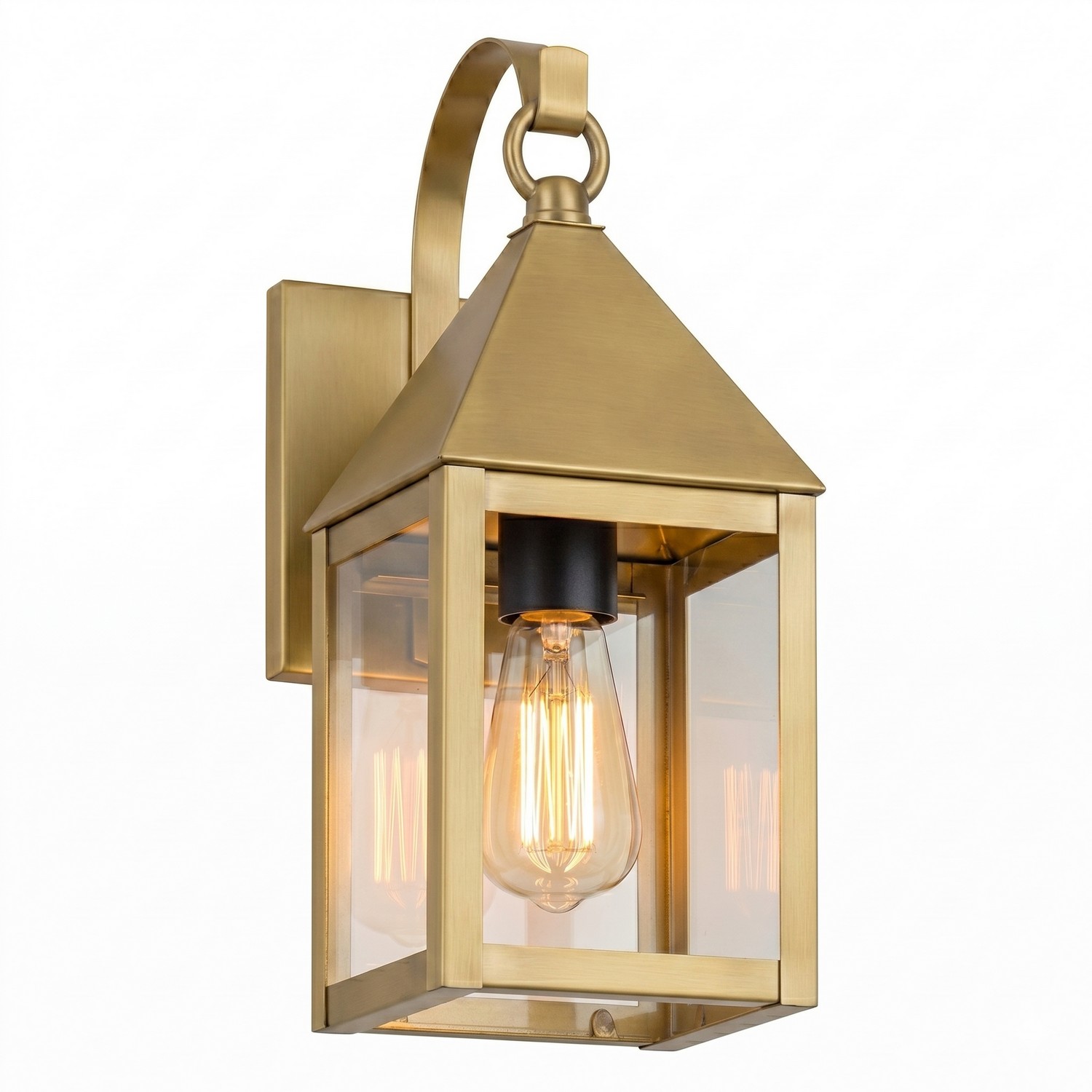 One Light Wall Sconce by Innovations - Ashford Collection, Antique Brass Finish - 9531P-AB-CL