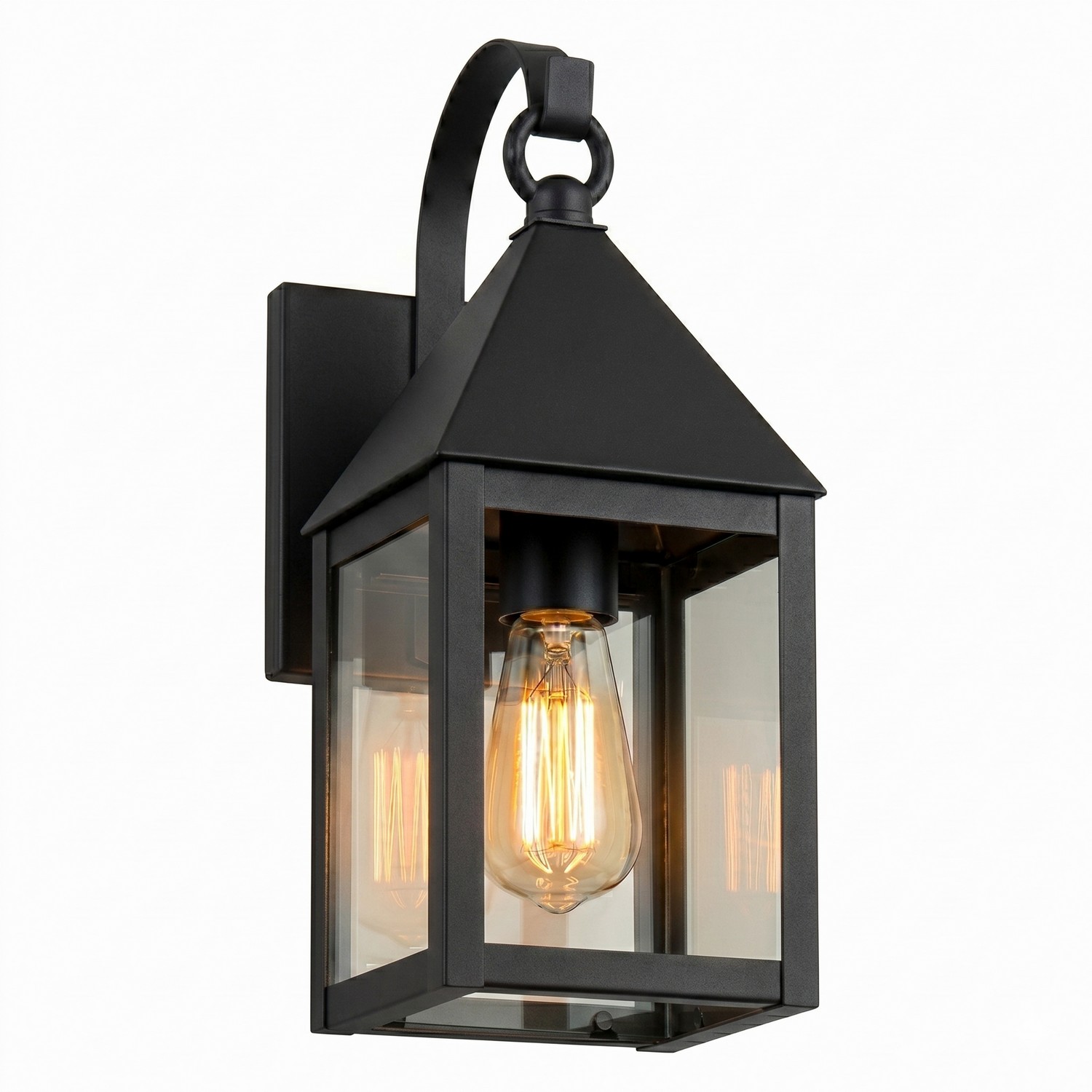 One Light Wall Sconce by Innovations - Ashford Collection, Matte Black Finish - 9531P-BK-CL