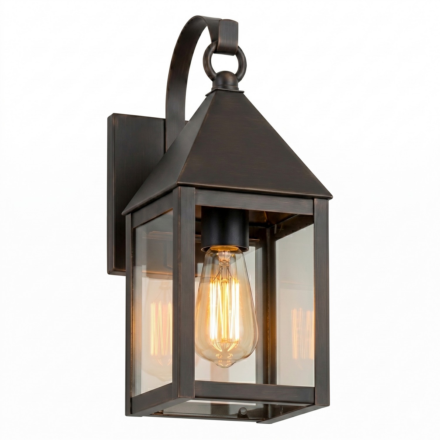 One Light Wall Sconce by Innovations - Ashford Collection, Dark Brass Finish - 9531P-DB-CL