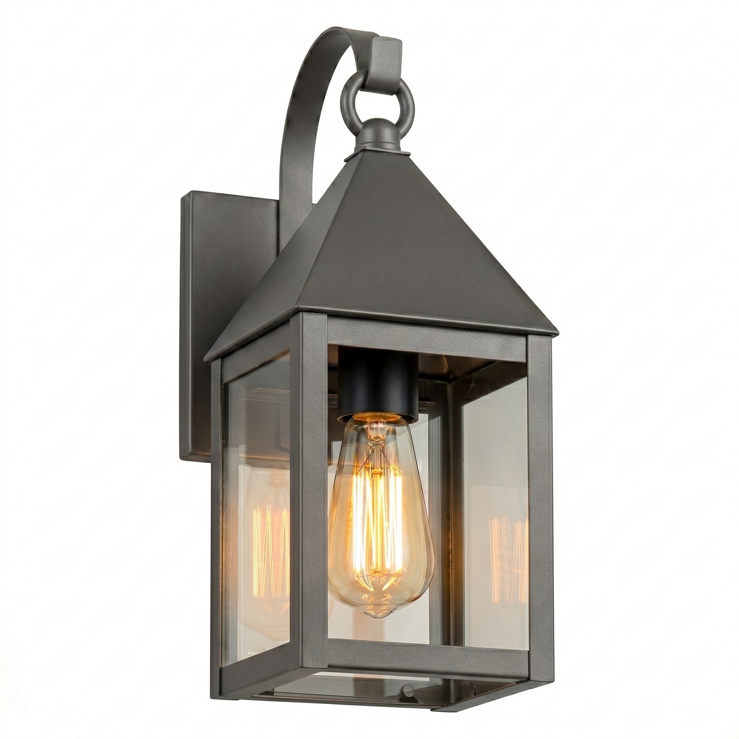 One Light Wall Sconce by Innovations - Ashford Collection, Gunmetal Finish - 9531P-GM-CL