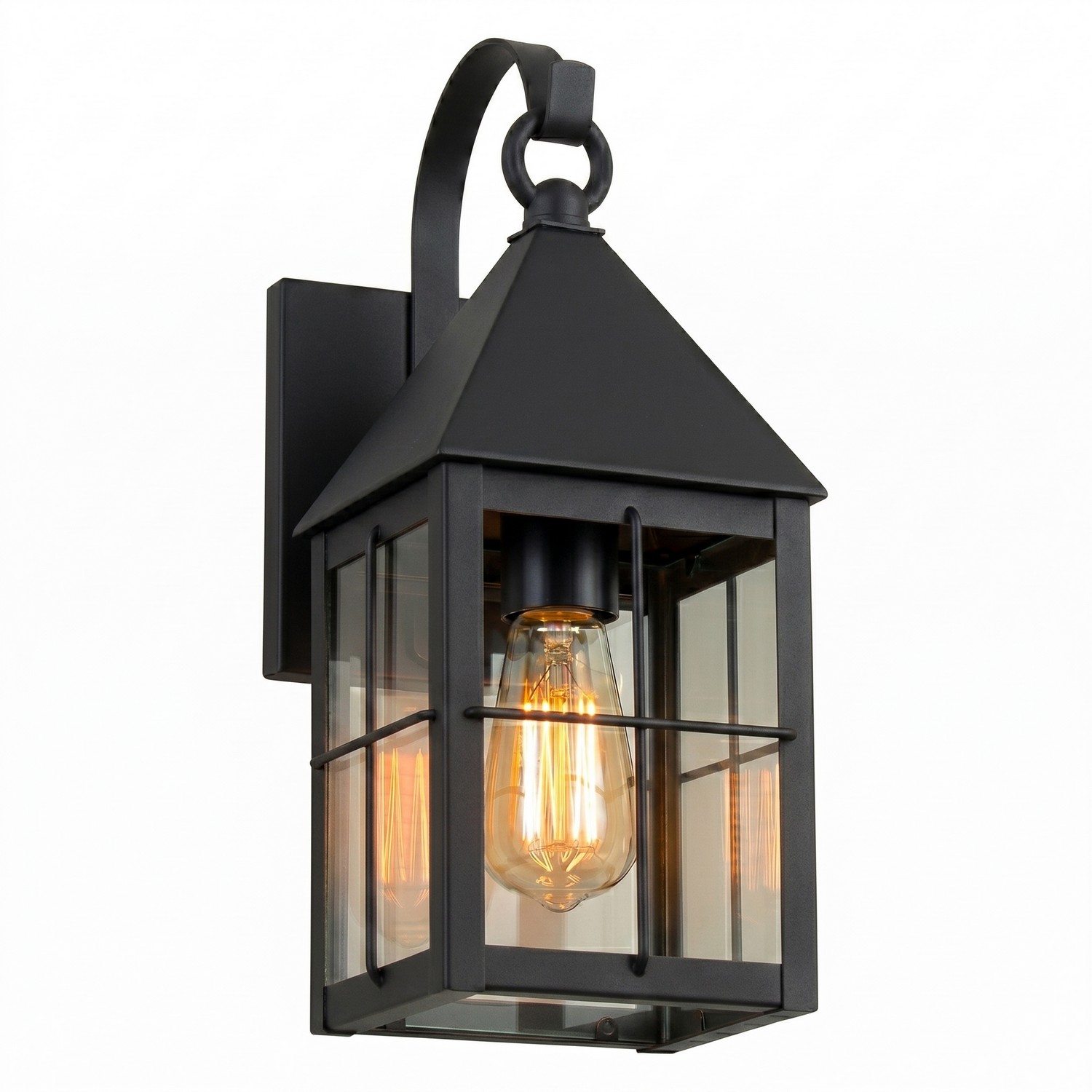 One Light Wall Sconce by Innovations - Ashford Collection, Matte Black Finish - 9531P-H-BK-CL