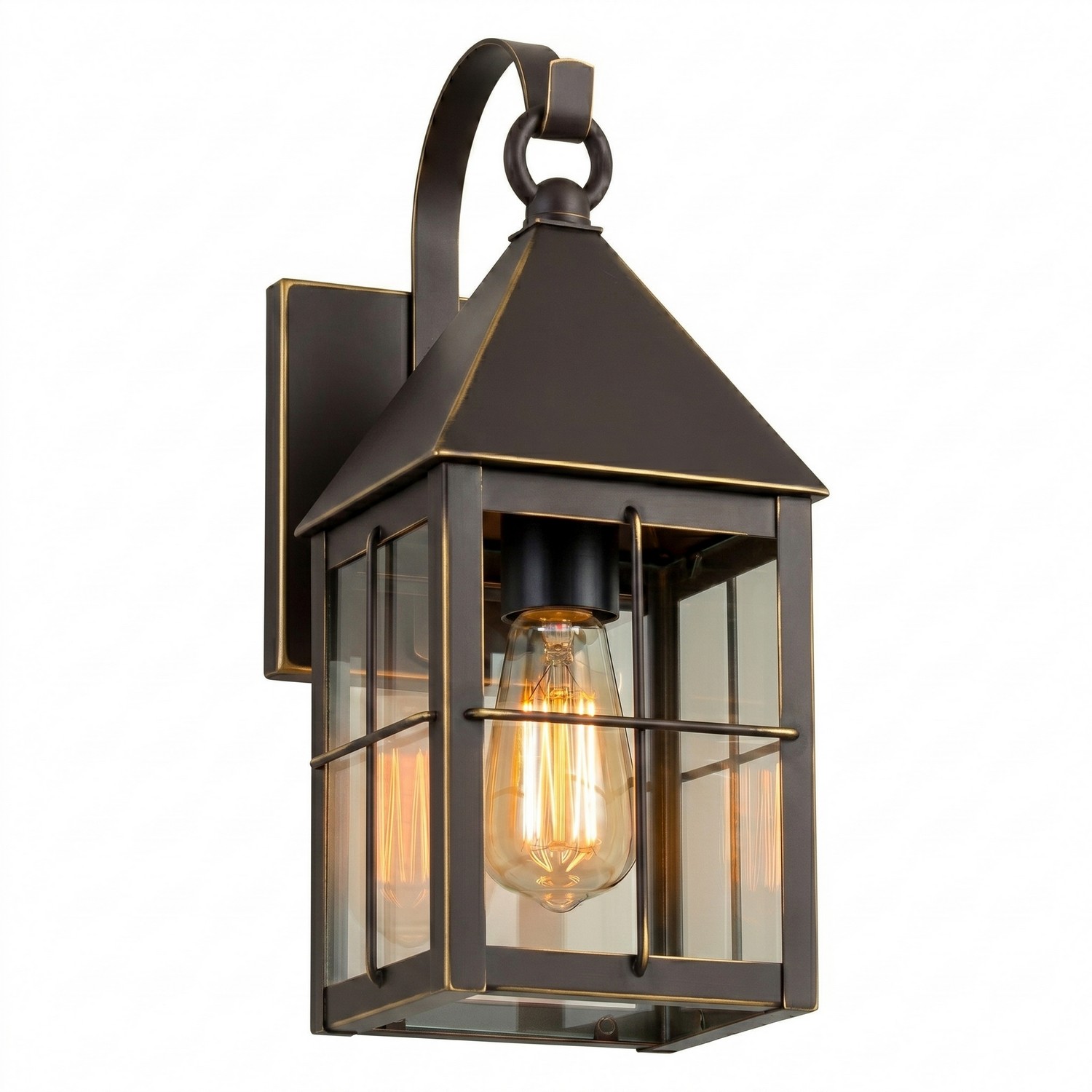 One Light Wall Sconce by Innovations - Ashford Collection, Bronze Finish - 9531P-H-BZ-CL