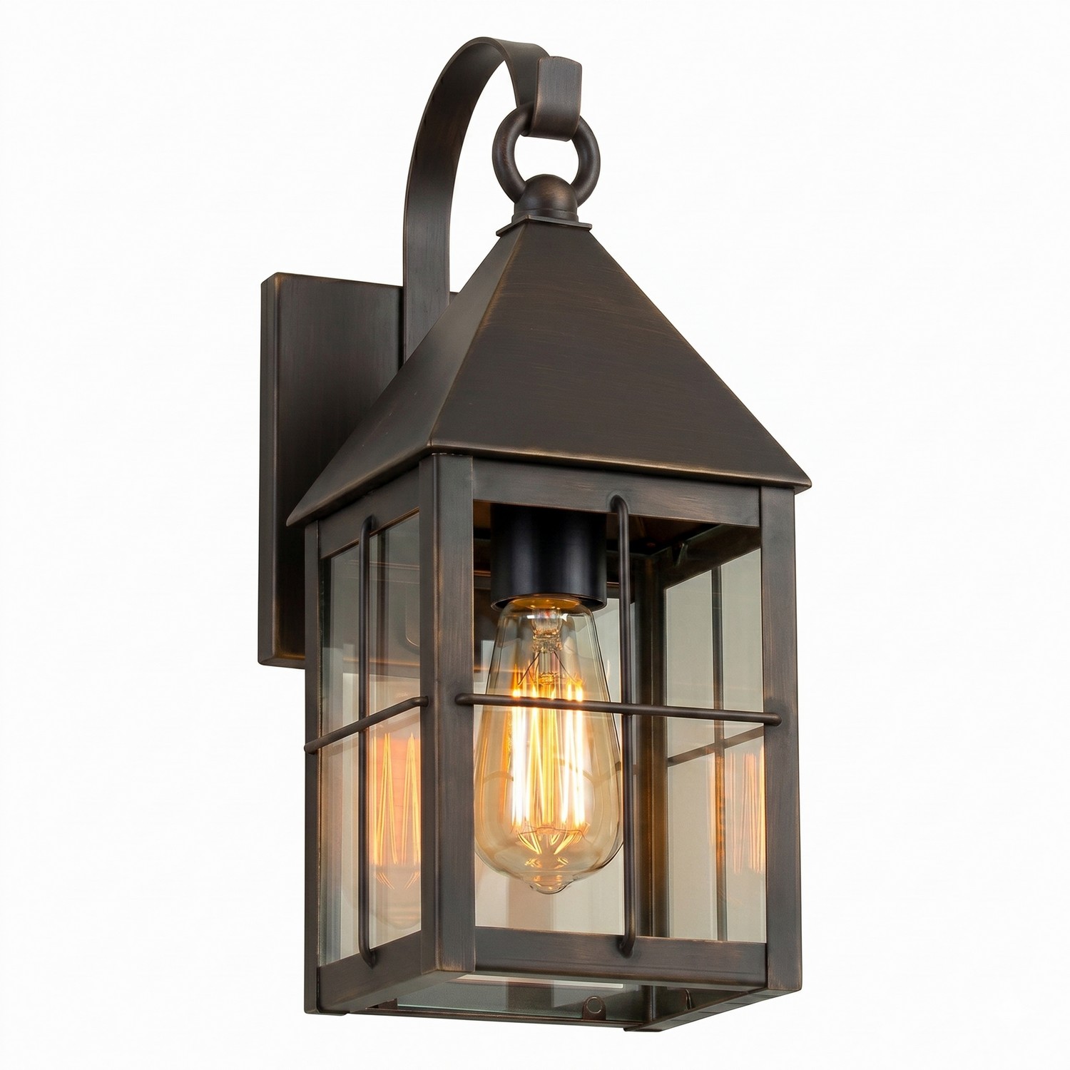 One Light Wall Sconce by Innovations - Ashford Collection, Dark Brass Finish - 9531P-H-DB-CL