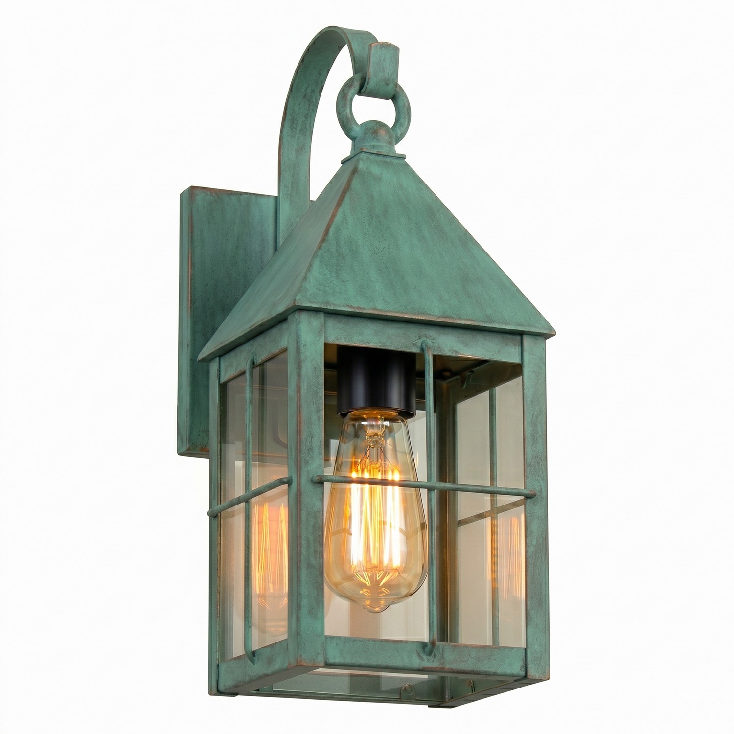 One Light Wall Sconce by Innovations - Ashford Collection, Verde Green Finish - 9531P-H-VG-CL