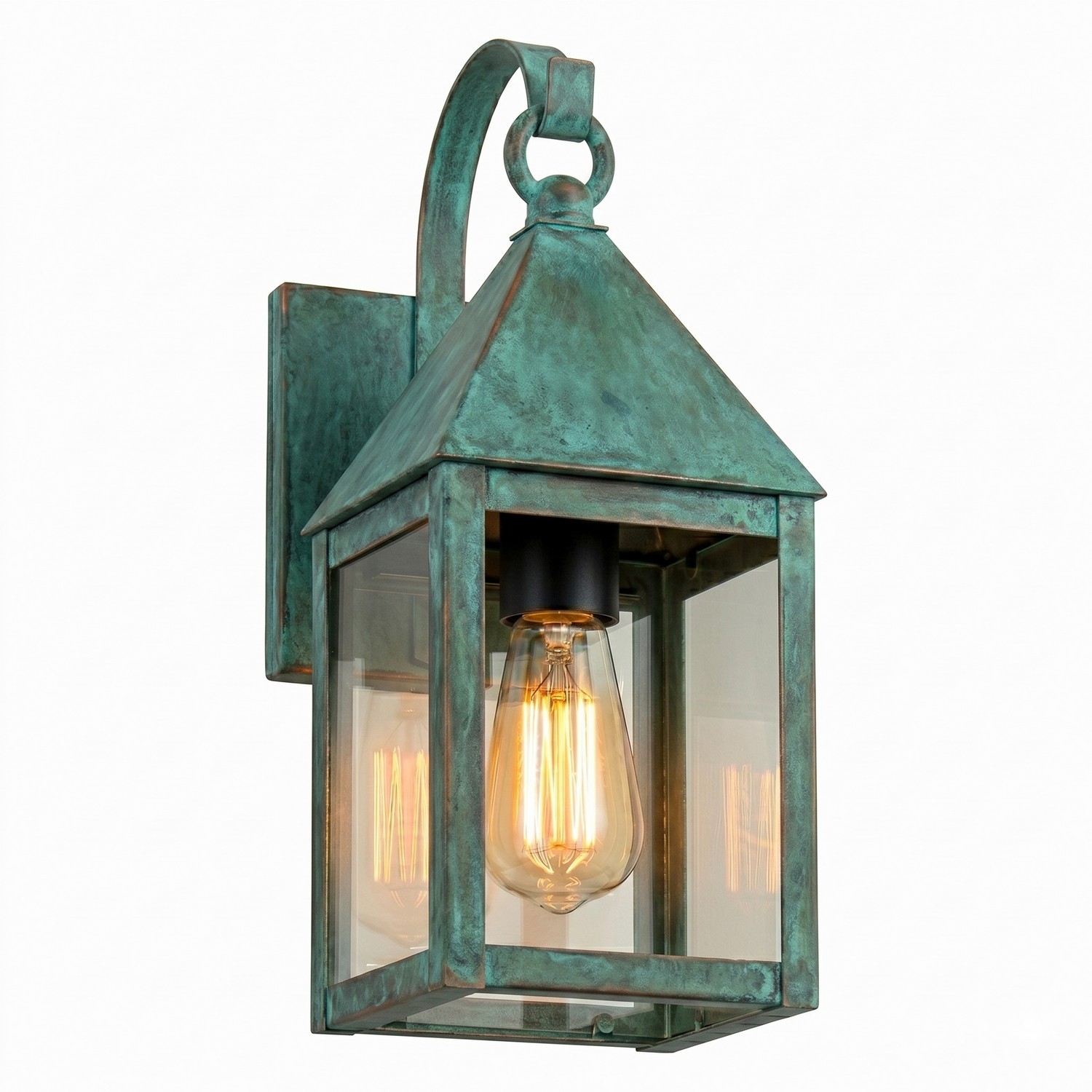 One Light Wall Sconce by Innovations - Ashford Collection, Verde Green Finish - 9531P-VG-CL