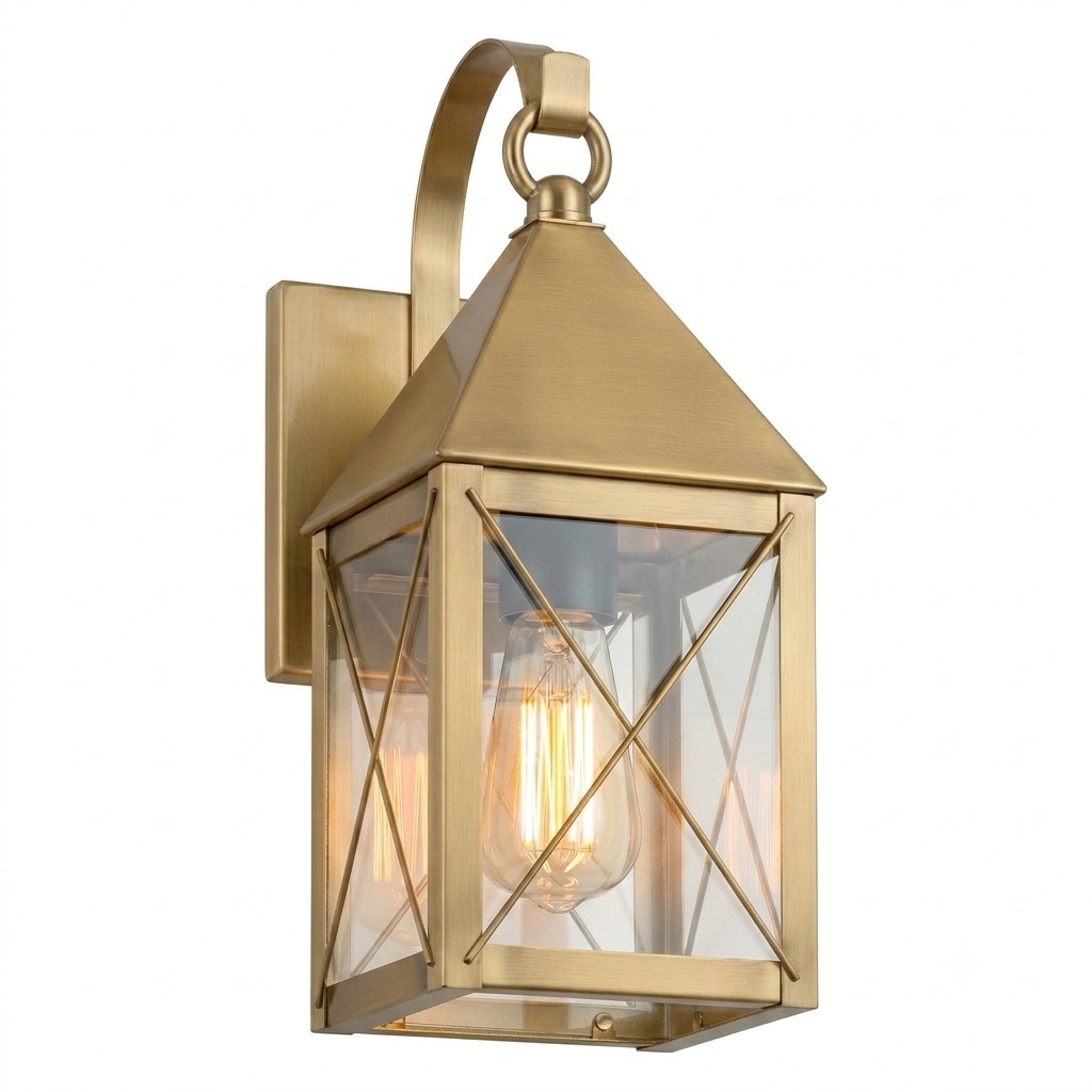 One Light Wall Sconce by Innovations - Ashford Collection, Antique Brass Finish - 9531P-X-AB-CL