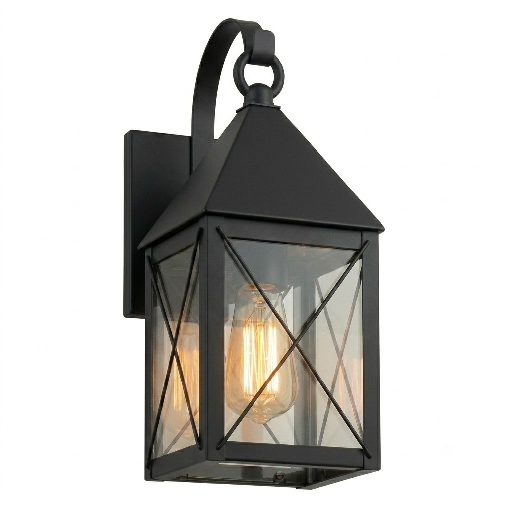One Light Wall Sconce by Innovations - Ashford Collection, Matte Black Finish - 9531P-X-BK-CL