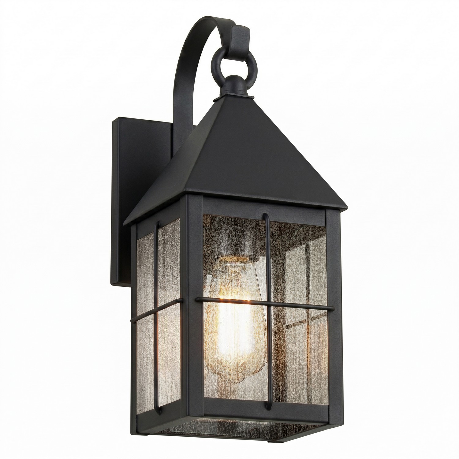 One Light Wall Sconce by Innovations - Ashford Collection, Matte Black Finish - 9531P-H-BK-SDY